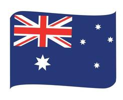 Australie drapeau national asie emblème ruban icône illustration vectorielle élément de conception abstraite vecteur