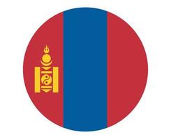 drapeau de la mongolie emblème national de l'asie icône illustration vectorielle élément de conception abstraite vecteur