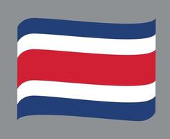 costa rica drapeau national amérique du nord emblème ruban icône illustration vectorielle élément de conception abstrait vecteur