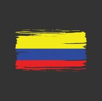 coup de pinceau du drapeau colombien. drapeau national vecteur
