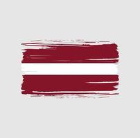 coup de pinceau du drapeau de la lettonie. drapeau national vecteur