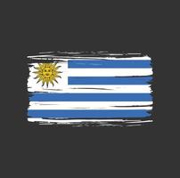 coup de pinceau du drapeau de l'uruguay. drapeau national vecteur