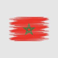 pinceau drapeau maroc vecteur