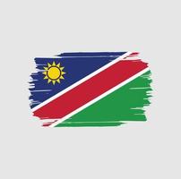 coups de pinceau du drapeau de la namibie. drapeau national du pays vecteur