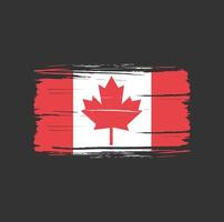 coup de pinceau du drapeau du canada. drapeau national vecteur