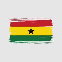 coup de pinceau du drapeau du ghana. drapeau national vecteur