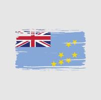 coup de pinceau du drapeau tuvalu. drapeau national vecteur
