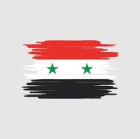 coups de pinceau du drapeau de la syrie vecteur