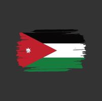 coups de pinceau du drapeau jordanien. drapeau national du pays vecteur