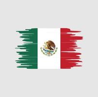 coups de pinceau du drapeau du mexique vecteur