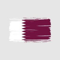 coup de pinceau du drapeau qatar. drapeau national vecteur