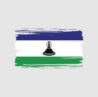 coup de pinceau du drapeau du lesotho. drapeau national vecteur