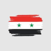 coups de pinceau du drapeau de la syrie. drapeau national du pays vecteur