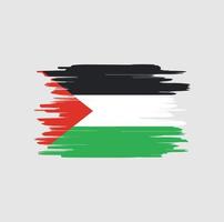 coups de pinceau du drapeau de la palestine vecteur