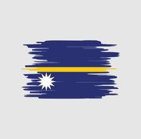 coups de pinceau du drapeau du nauru vecteur