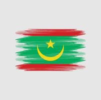 brosse drapeau mauritanie vecteur