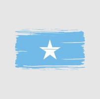 coup de pinceau du drapeau de la somalie. drapeau national vecteur