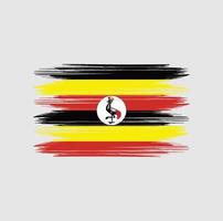 brosse drapeau ougandais vecteur