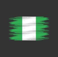 brosse drapeau du nigeria vecteur