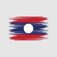 brosse drapeau laos vecteur