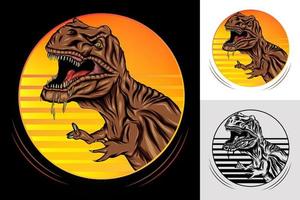 illustration de tyrannosaure rex. adapté à tout projet lié à la conception graphique. vecteur