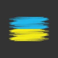 pinceau drapeau ukraine vecteur