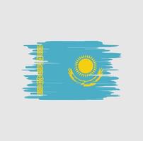 coups de pinceau du drapeau du kazakhstan vecteur