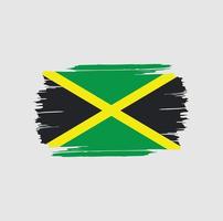 coups de pinceau du drapeau de la jamaïque. drapeau national du pays vecteur