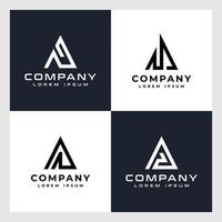 collection de logo de lettre minimaliste vecteur