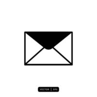vecteur d'icône d'enveloppe - signe ou symbole