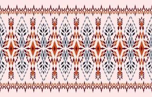 bel art ikat abstrait ethnique. chevron de modèle sans couture dans le losange de broderie tribale et folklorique et le style mexicain. impression d'ornement d'art géométrique aztèque. conception pour tapis, papier peint, emballage vecteur