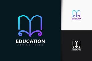création de logo d'éducation avec dégradé vecteur