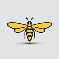 icône de vecteur linéaire logo abeille. vecteur libre