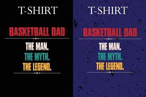 conception de t-shirt de papa de basket-ball vecteur