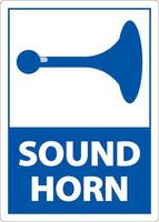 Signe de klaxon sonore à 2 voies sur fond blanc vecteur