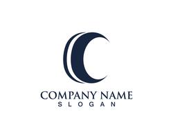 C Logo et symboles noir Template Design Vector