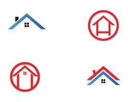 modèle d&#39;icônes logo et symboles maison bâtiments vecteur