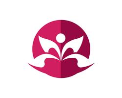 Signe de fleur de lotus pour le bien-être, le spa et le yoga. Illustration vectorielle vecteur