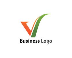 Modèle de logo et symboles commerciaux V logo lettres vecteur