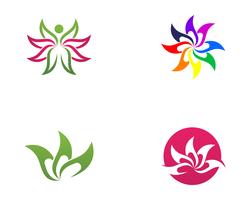 Signe de fleur de lotus pour le bien-être, le spa et le yoga. Illustration vectorielle vecteur