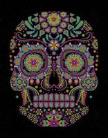 crâne mexicain coloré vecteur