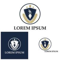 modèle de conception de logo d'école et de cours d'académie universitaire vecteur