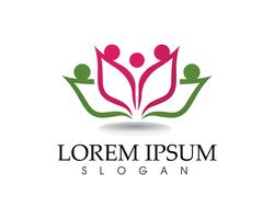 Signe de fleur de lotus pour bien-être, spa et yoga vecteur