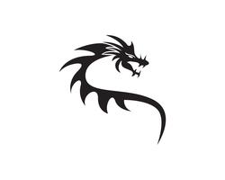 illustration vectorielle de dragon plat couleur logo modèle