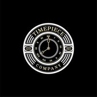 inspiration de conception de logo d'emblème de vieille horloge vecteur