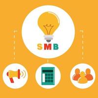 marketing et financier smb vecteur