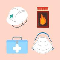 trousse médicale en cas de catastrophe vecteur