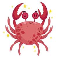 vie sous-marine de crabe vecteur