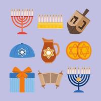 fête juive de hanukkah vecteur