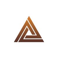 lettre de luxe Un logo. modèle de concept de triangle logo design
